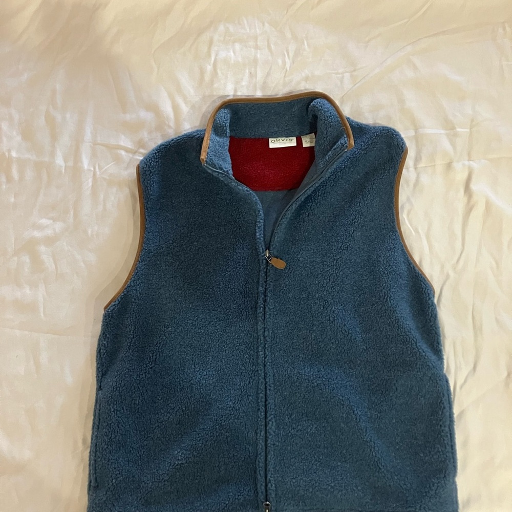 Vintage 90’s Orvis Blue Fleece Vest